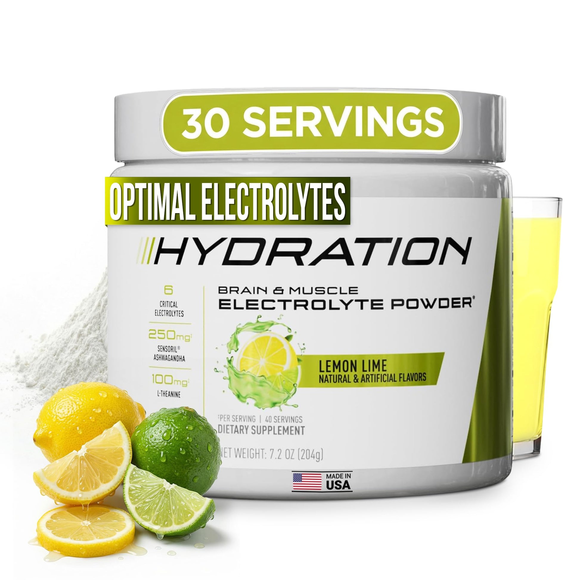 JYM Supplement Science Hydration Lemon Lime Powder 7.2 oz