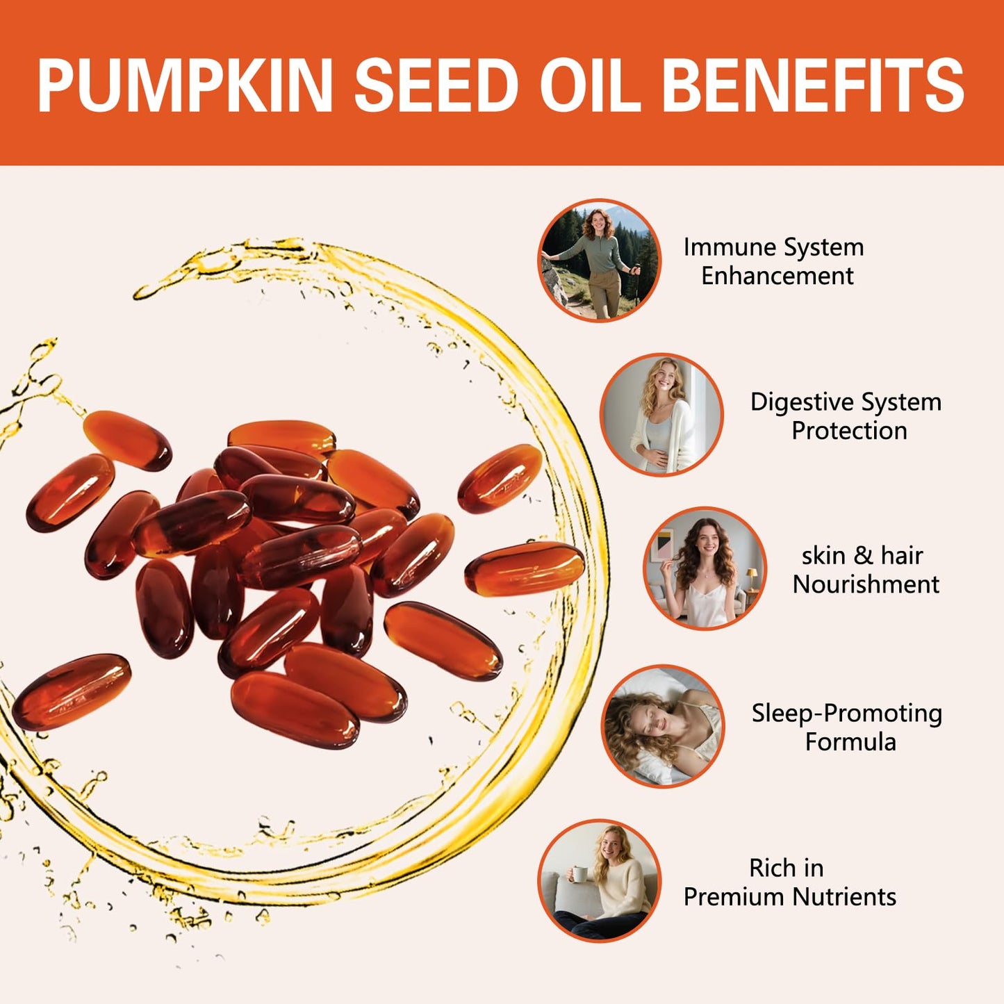 OrgEnthium Pumpkin Seed Oil with Saw Palmetto Capsules, 300 Count
