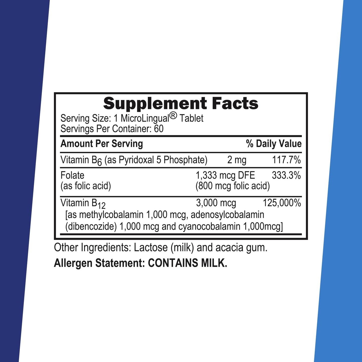Superior Source NO Shot Triple B-12 3,000 mcg B-6 Folic Acid 800 mcg Instant Dissolve Tablets, 60 Tablets