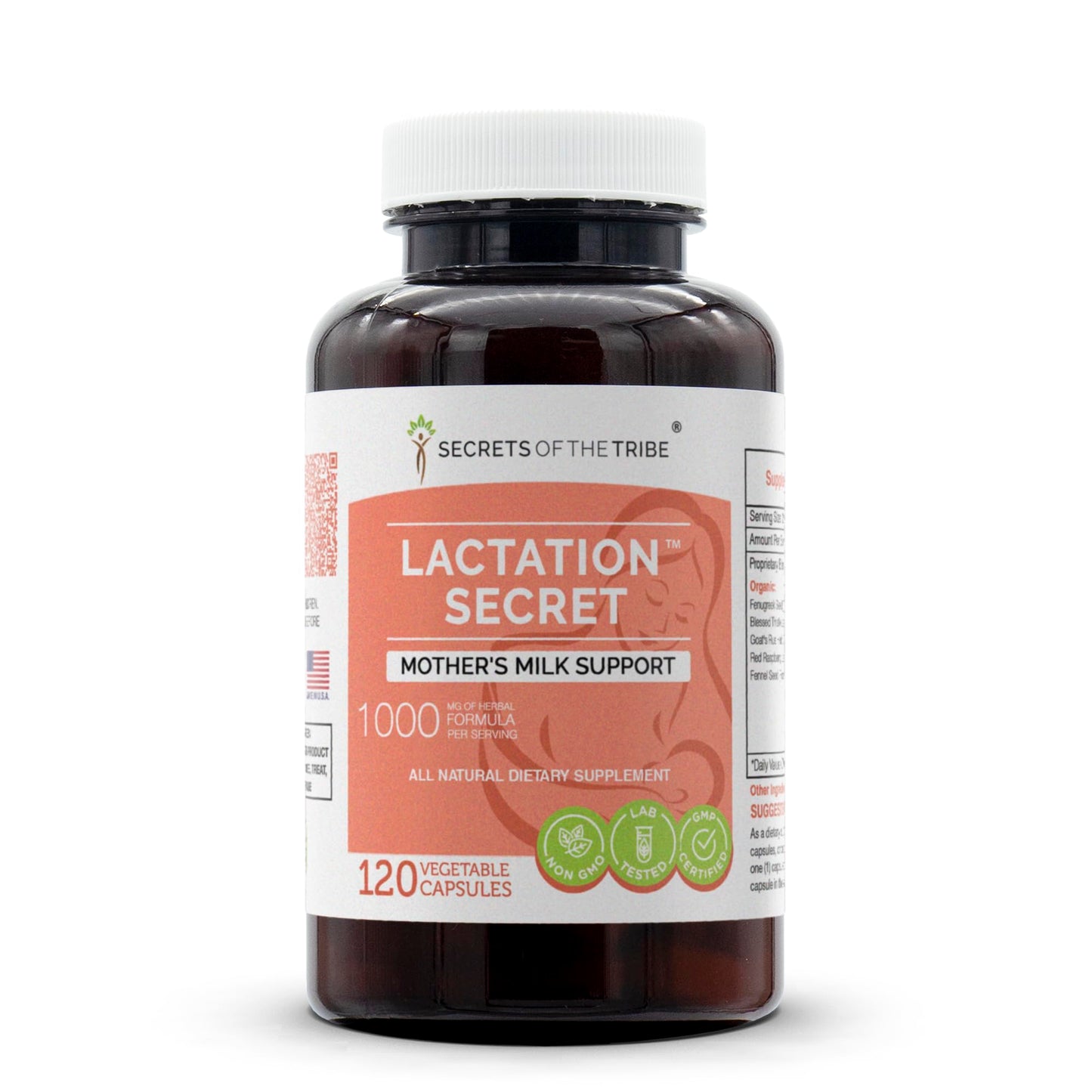Secrets of the Tribe Lactation Secret, Mother's Milk Support, Herbal Supplement Blend 120 Capsules