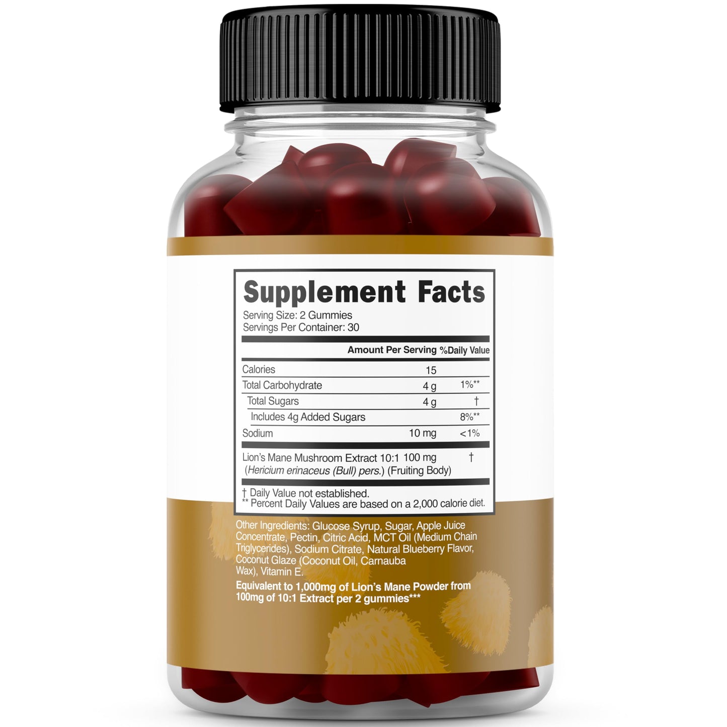 DORADO NUTRITION Lions Mane Mushroom Gummies 60 Count