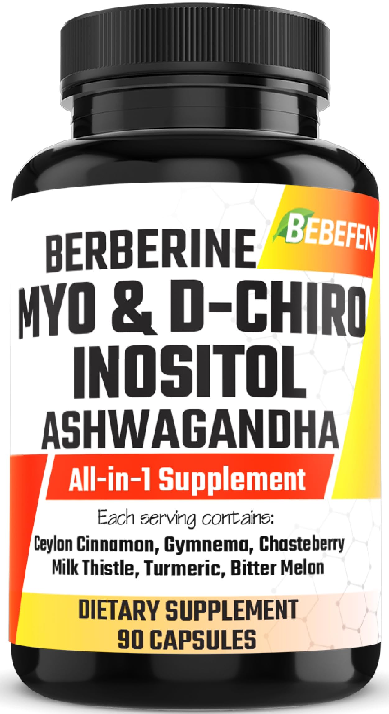 BEBEFEN Myo-Inositol & D-Chiro Inositol Capsules, 90 Count