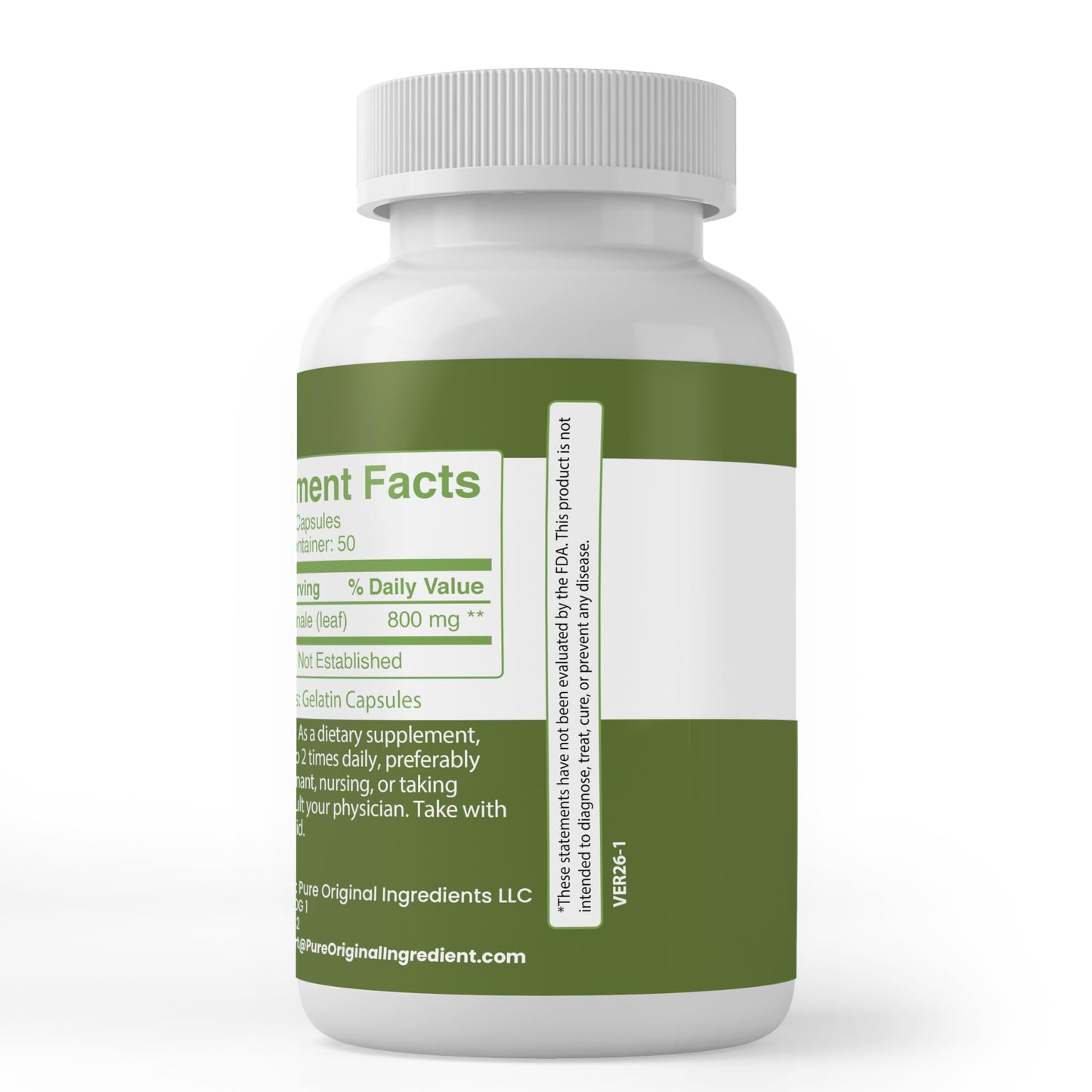 Pure Original Ingredients Watercress Capsules 100