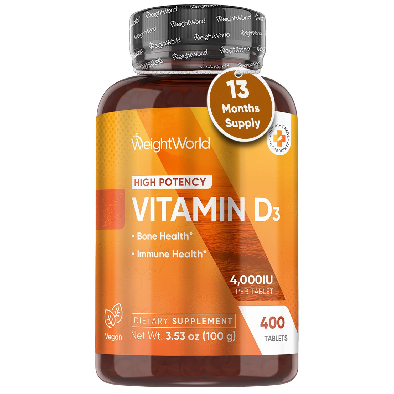 WeightWorld Vitamin D3 4000 IU (100 mcg) Tablet, 400 Tablets