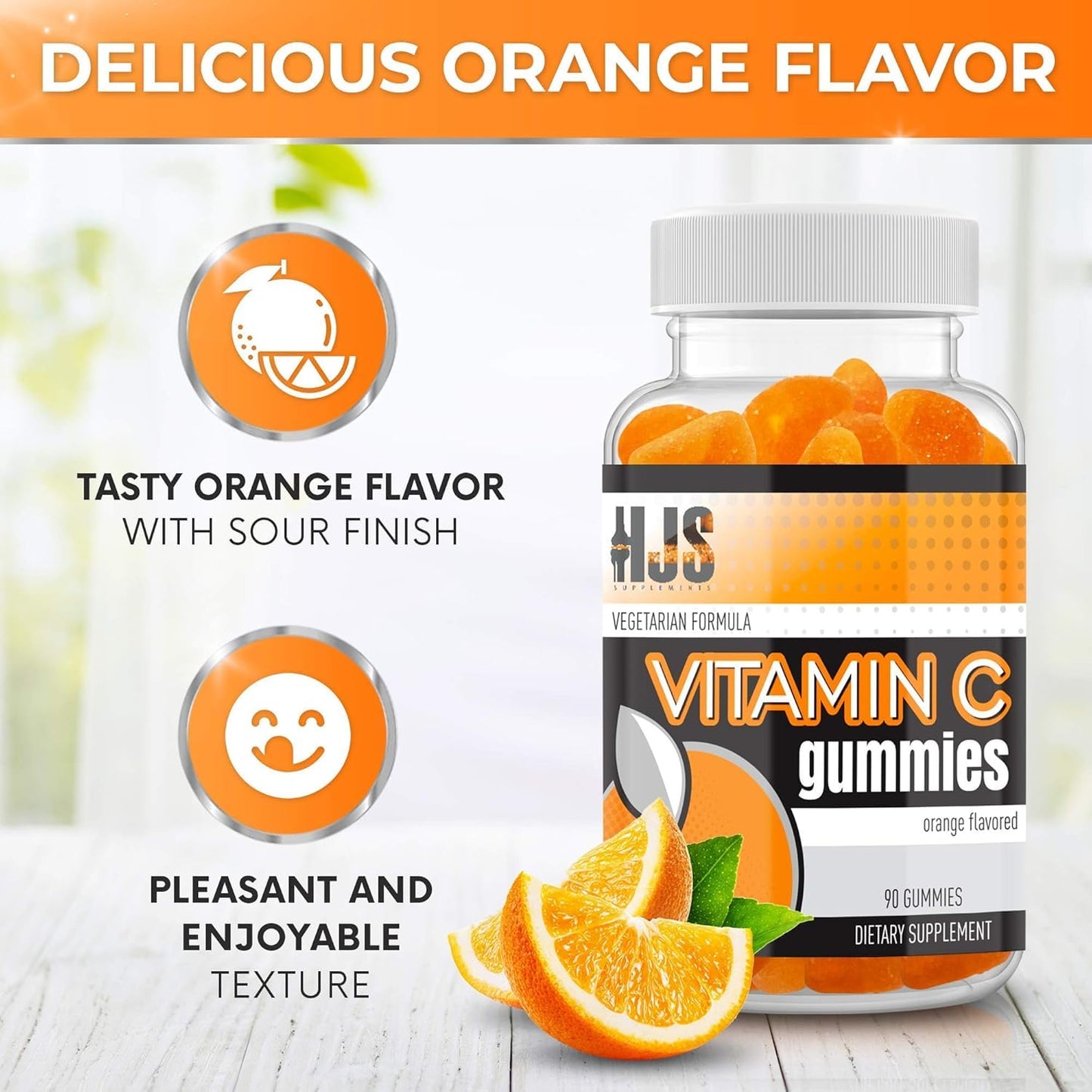 HJS Supplements Vitamin C Gummies 90 Count