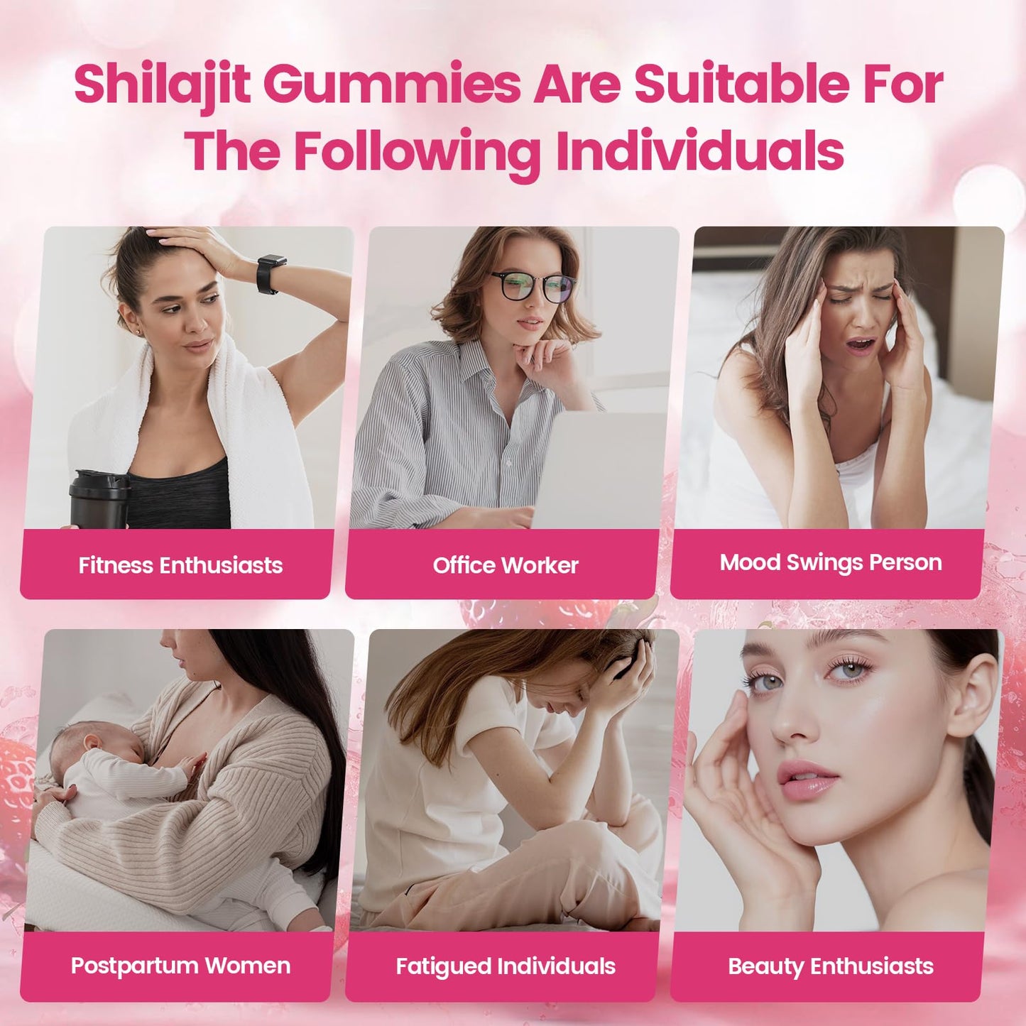 VivoNu Himalayan Shilajit Gummies with Ashwagandha & Gokshura, 60 Gummies