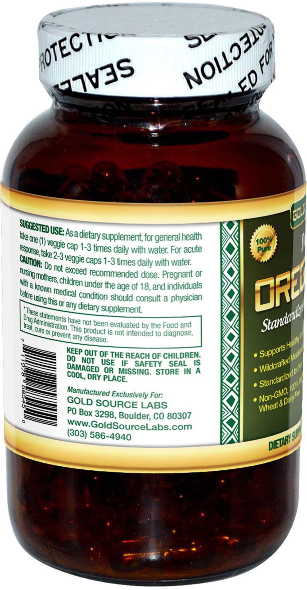 Gold Source Labs Wild Oregano Oil Capsules, 120 Capsules