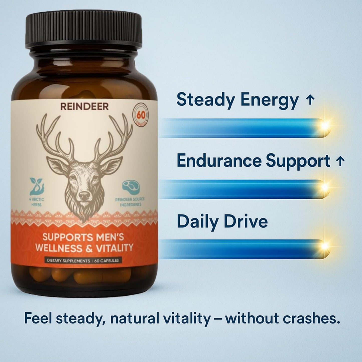 Dotkara Reindeer Organ Supplement for Men Capsule 60 Count