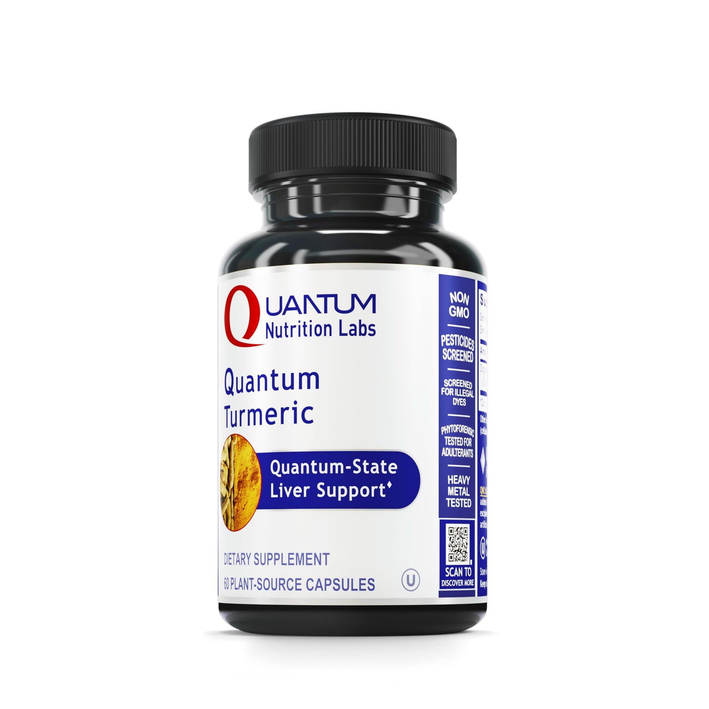 Quantum Nutrition Turmeric Capsules, Turmeric Curcumin Supplement, Liver Support, 500 mg Curcuma per Capsule, 60 Capsules