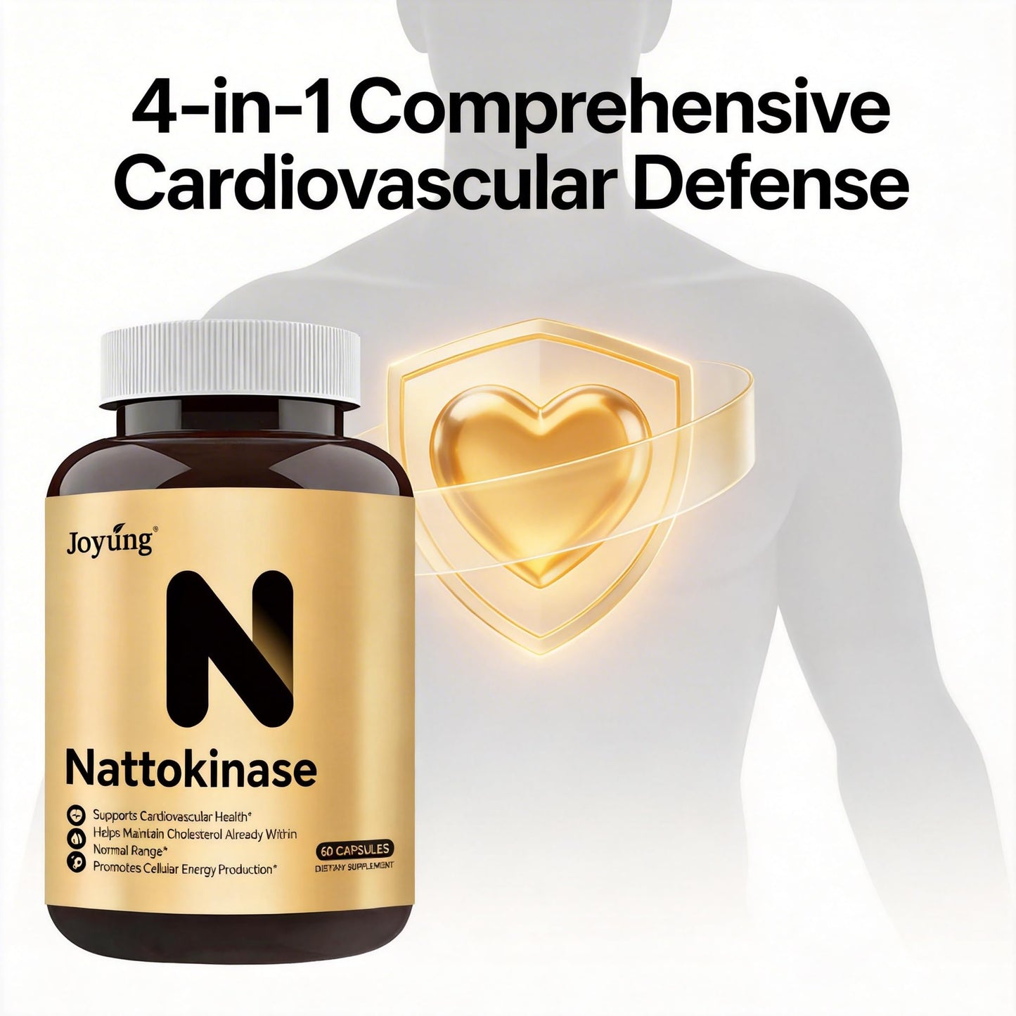 Joyung Nattokinase 4000FU with CoQ10 200mg Capsule, 60 Capsules