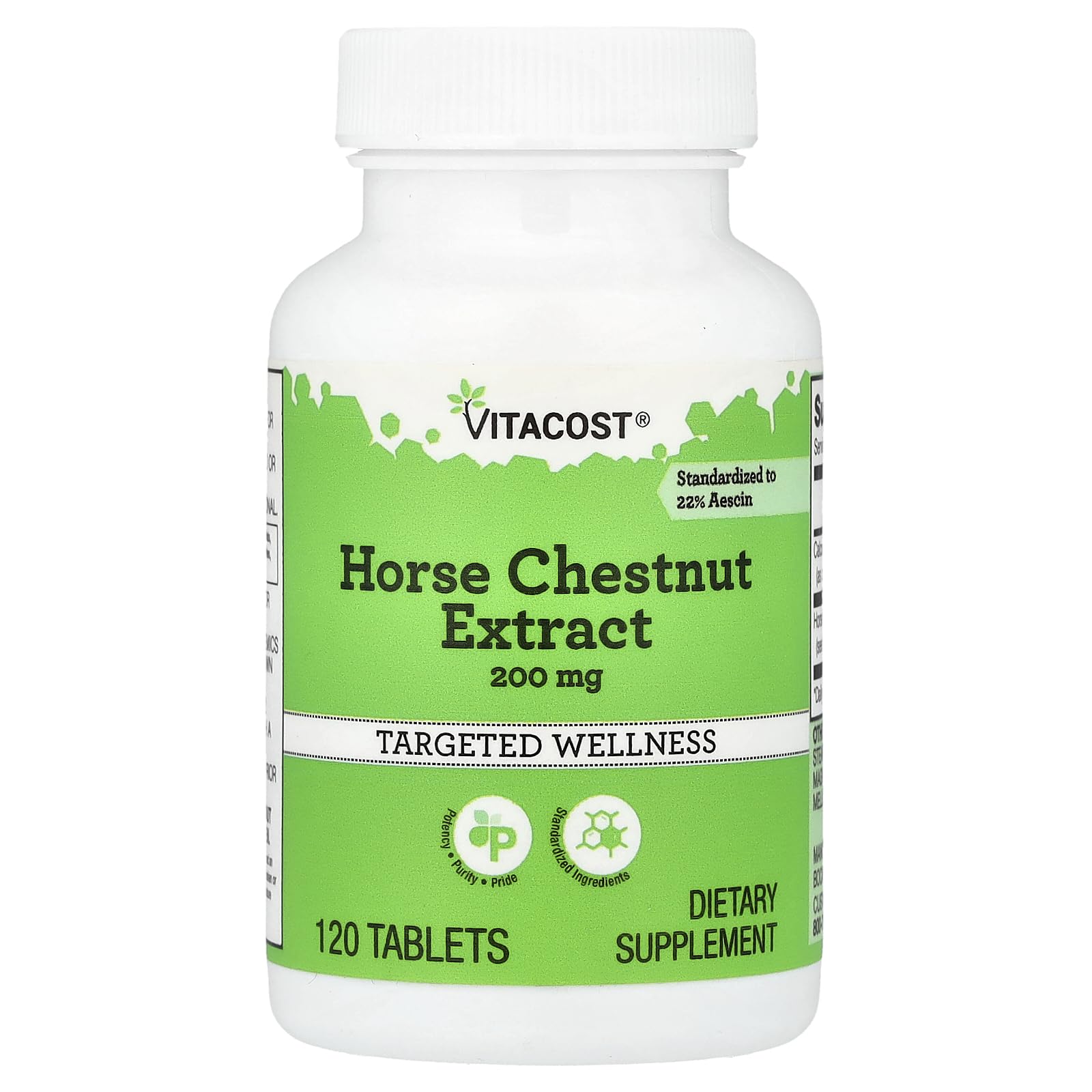 Vitacost Brand Horse Chestnut Sustained Release 200 mg 120 Tablets