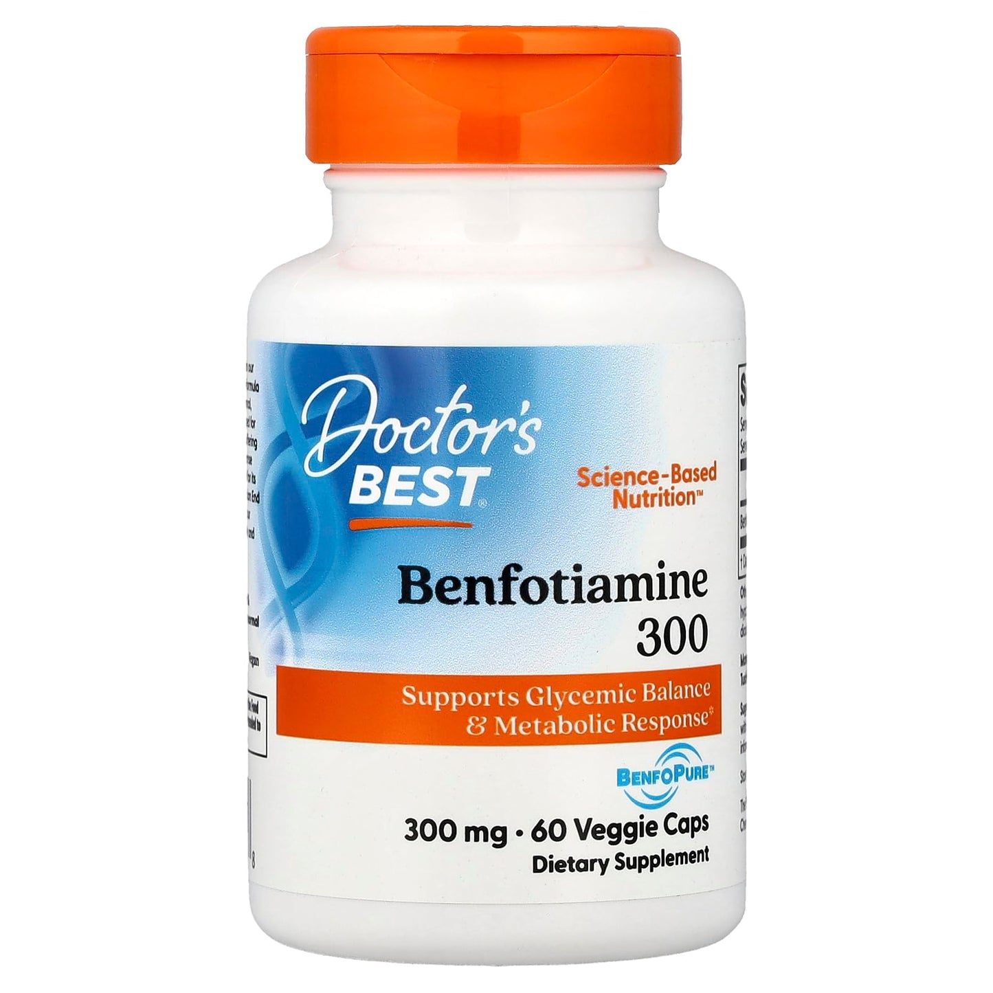 Doctor's Best Benfotiamine with BenfoPure 300 mg Capsules, 60 Count