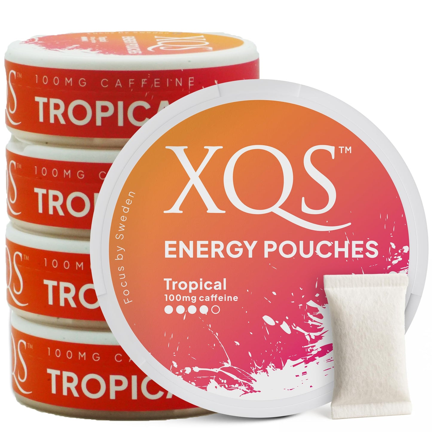 xqs Sugar Free Caffeine Pouches Caplets, 5 Count