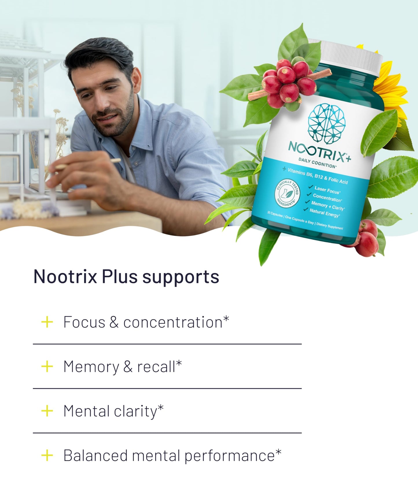 Nootrix Brain Plus Nootropic Supplement Capsule 60 Capsules