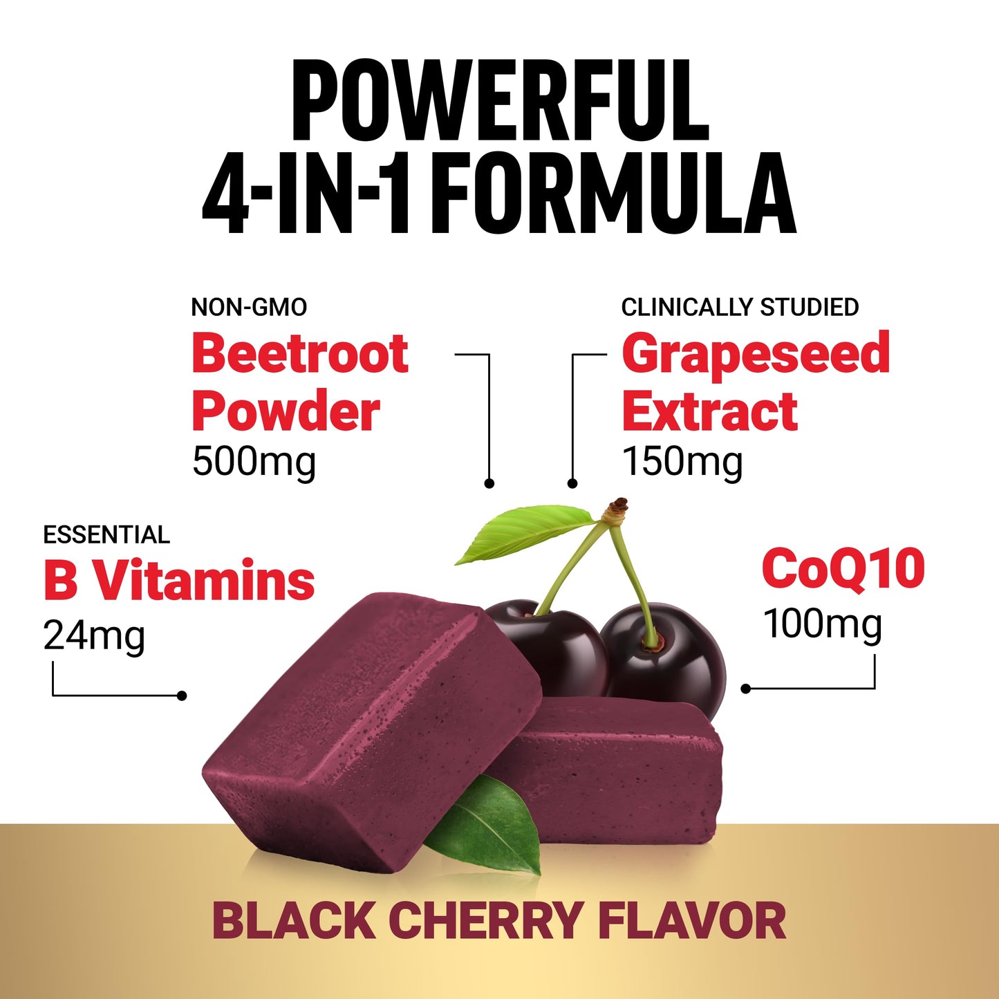 Force Factor Total Beets Ultimate Heart Health Chews Soft Chews, 60
