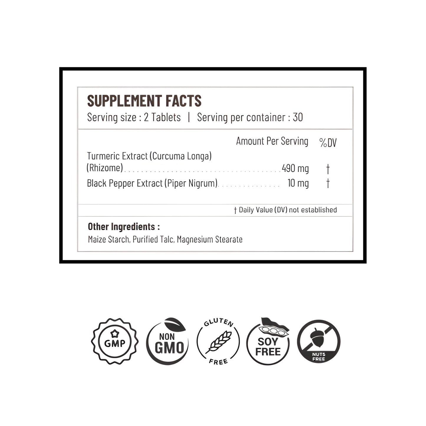 Onpharno Curcumin Tablets with 95% Curcuminoids & Piperine, Turmeric Extract with Black Pepper, 60 Tablets