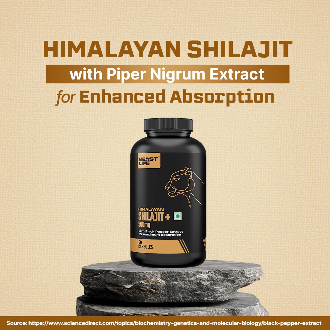 BEASTLIFE Himalayan Shilajit Capsules 60 Count
