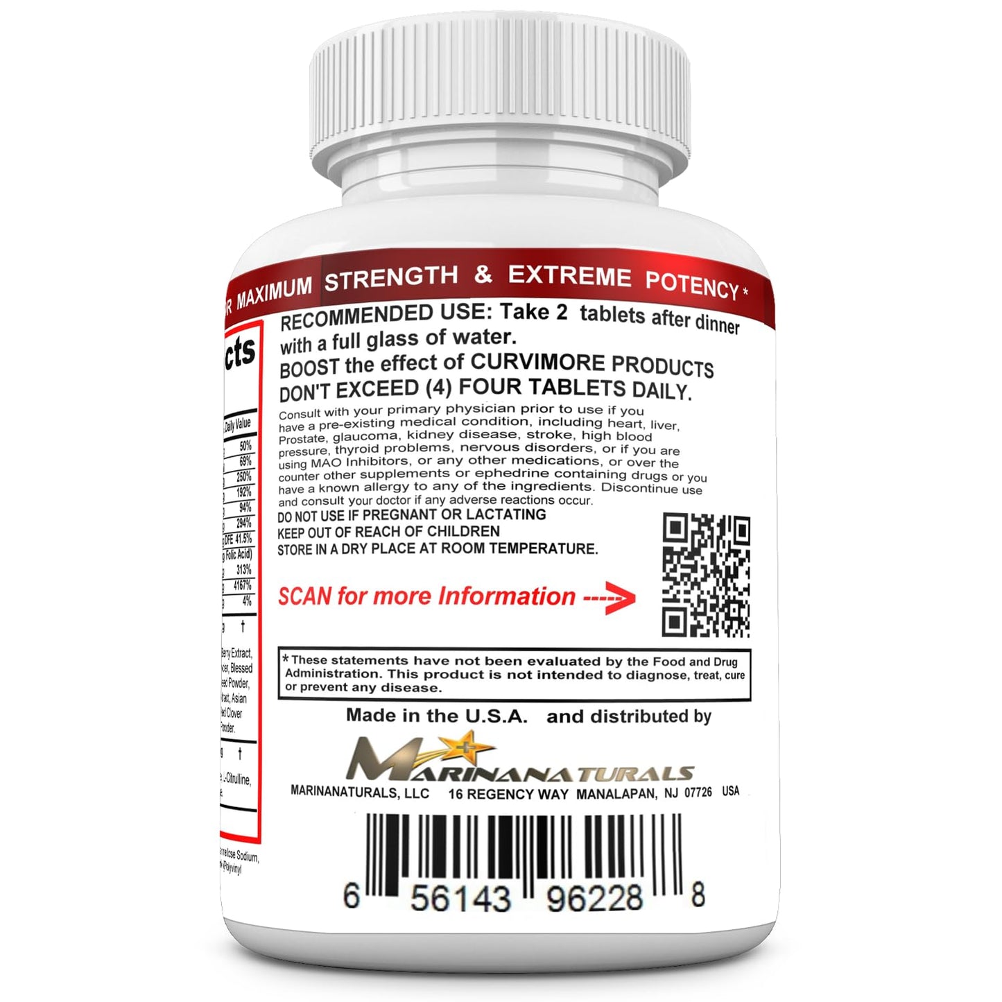 MARINANATURALS Curvimore Booster Tablets 60