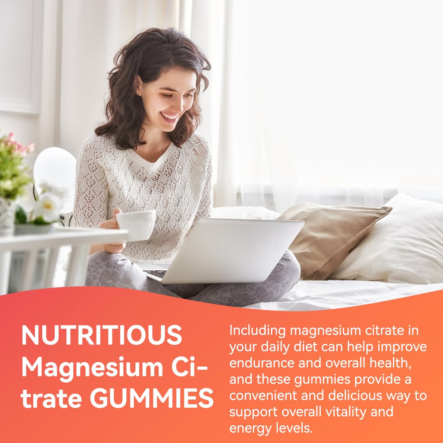 EAZGOO Magnesium Citrate Gummies 1400mg, 120 Gummies