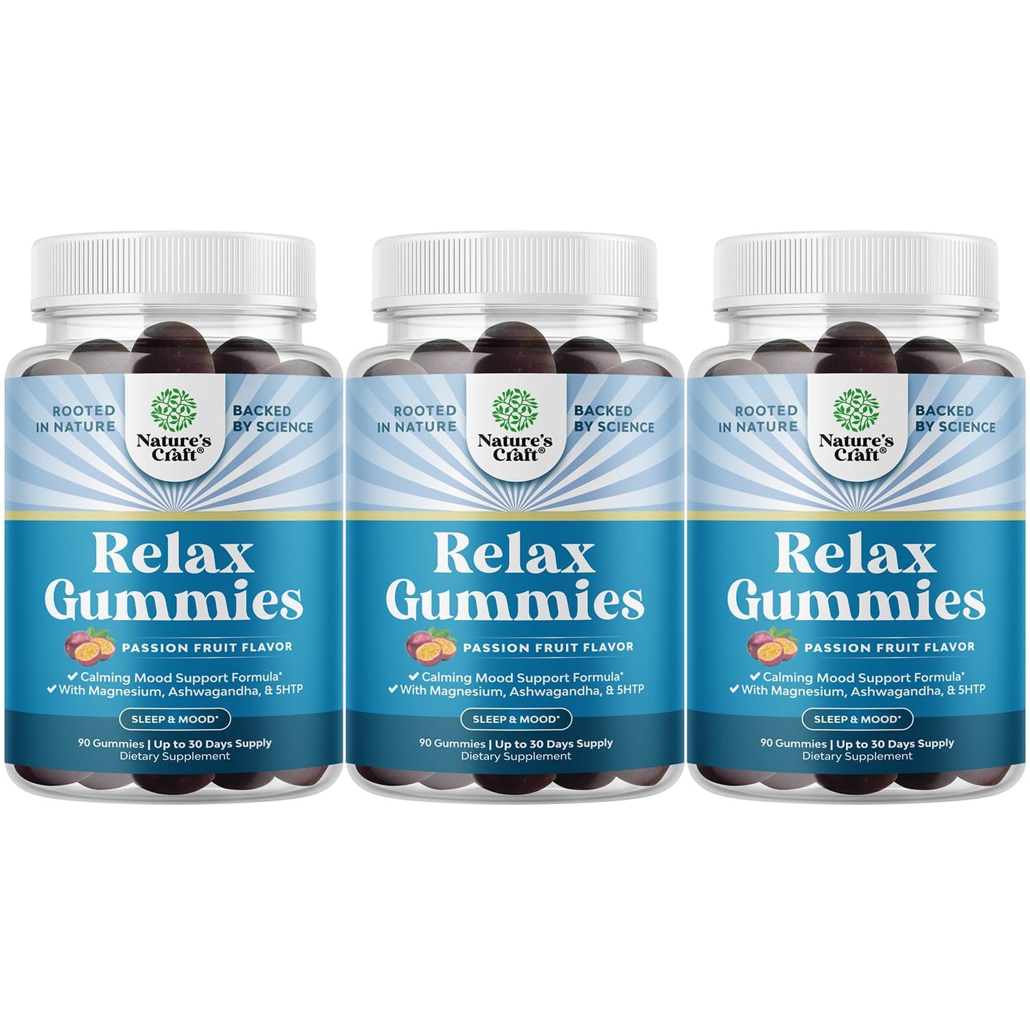 Natures Craft Calming Gummies for Adults with Ashwagandha and Magnesium 270 Count