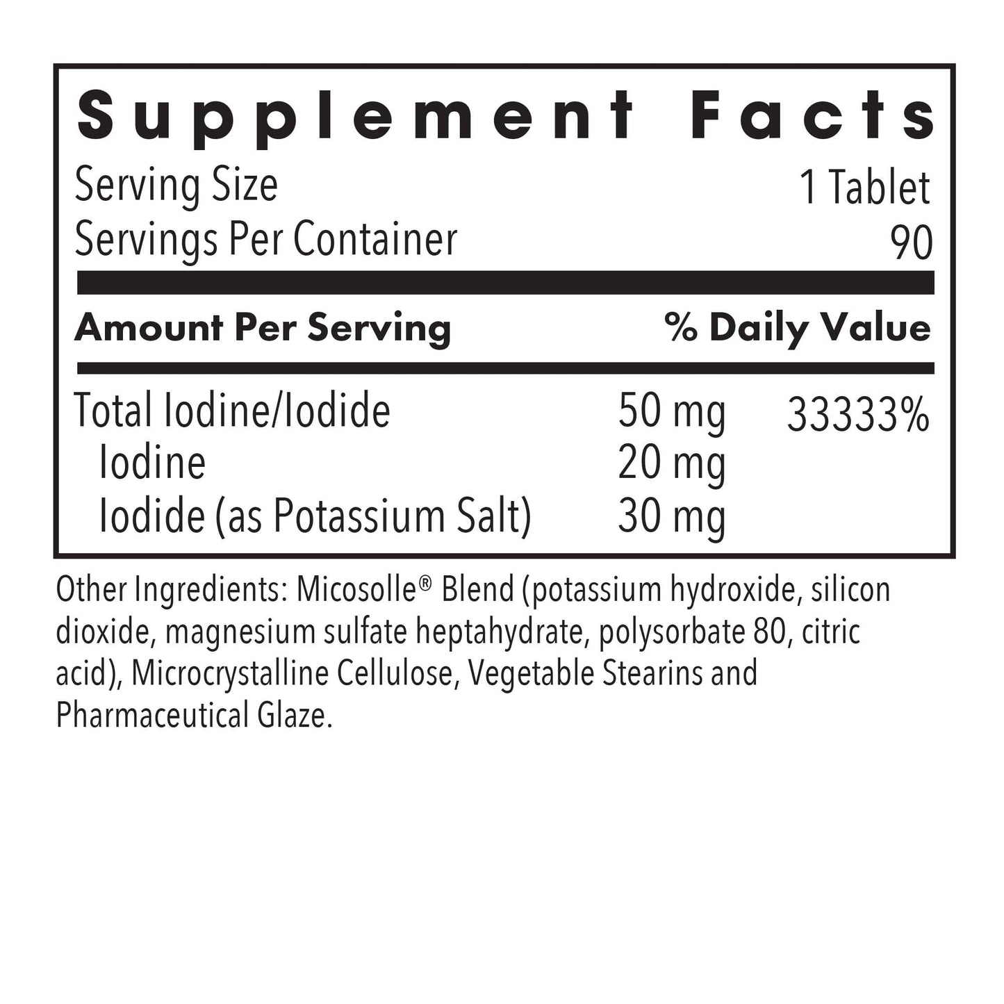 Optimox Iodoral 50 mg Tablet, 90 Count