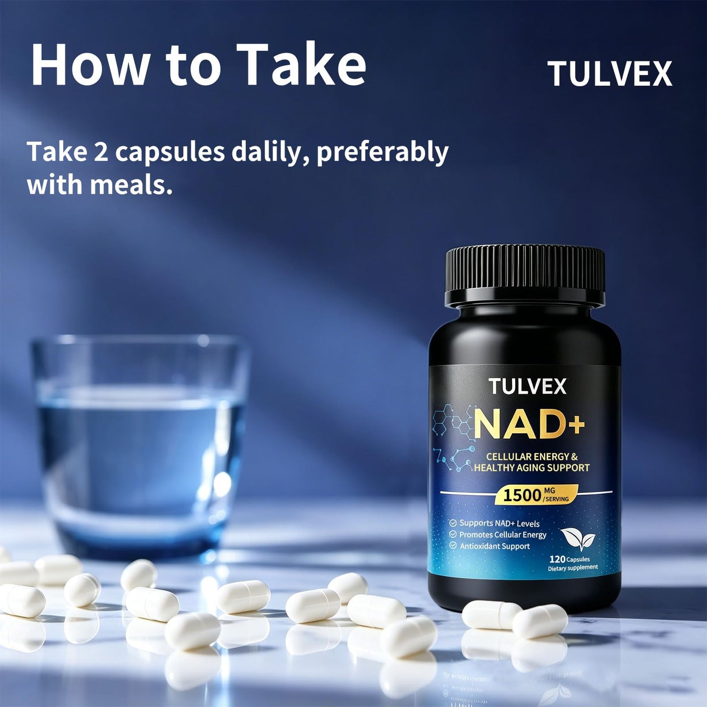 Tulvex NAD Supplement Capsule, 120 Capsules