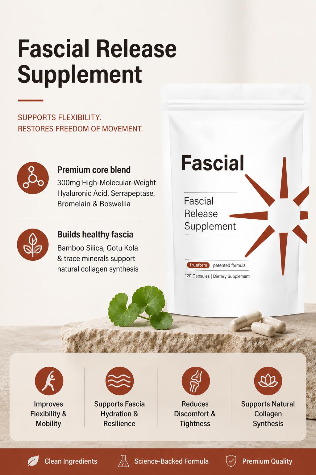 Fascial Release Supplement Capsule 120 Count