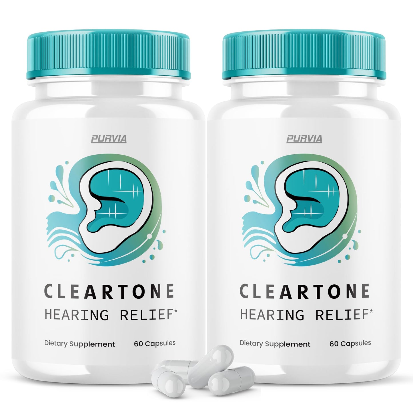 Purvia Cleartone Tinnitus Hearing Support Capsules, 120 Count