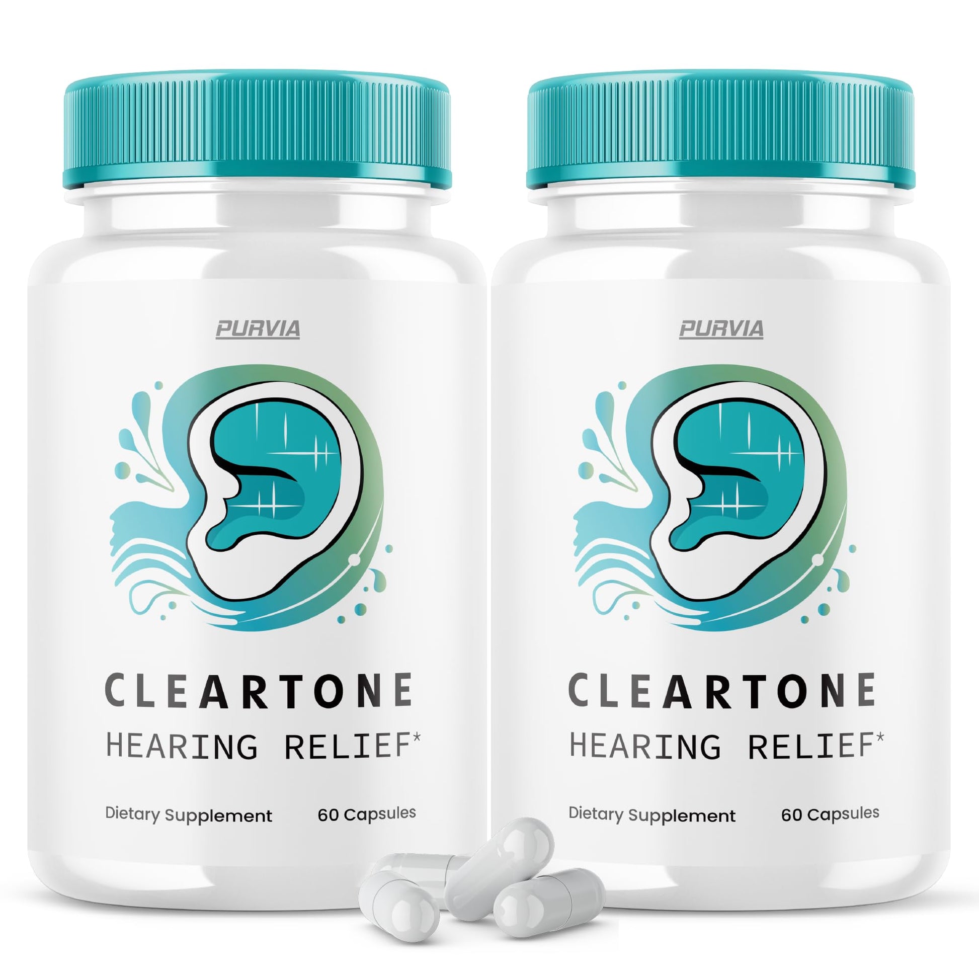 Purvia Cleartone Tinnitus Hearing Support Capsules, 120 Count