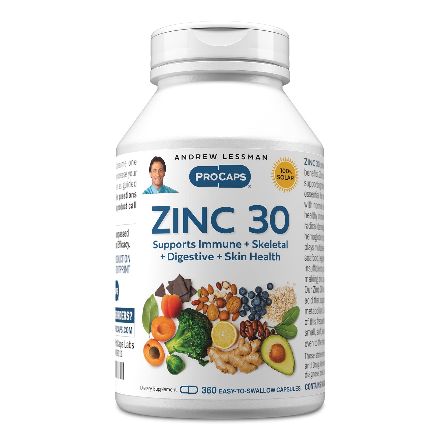 Andrew Lessman ProCaps Zinc 30mg with L-Lysine 360 Capsules