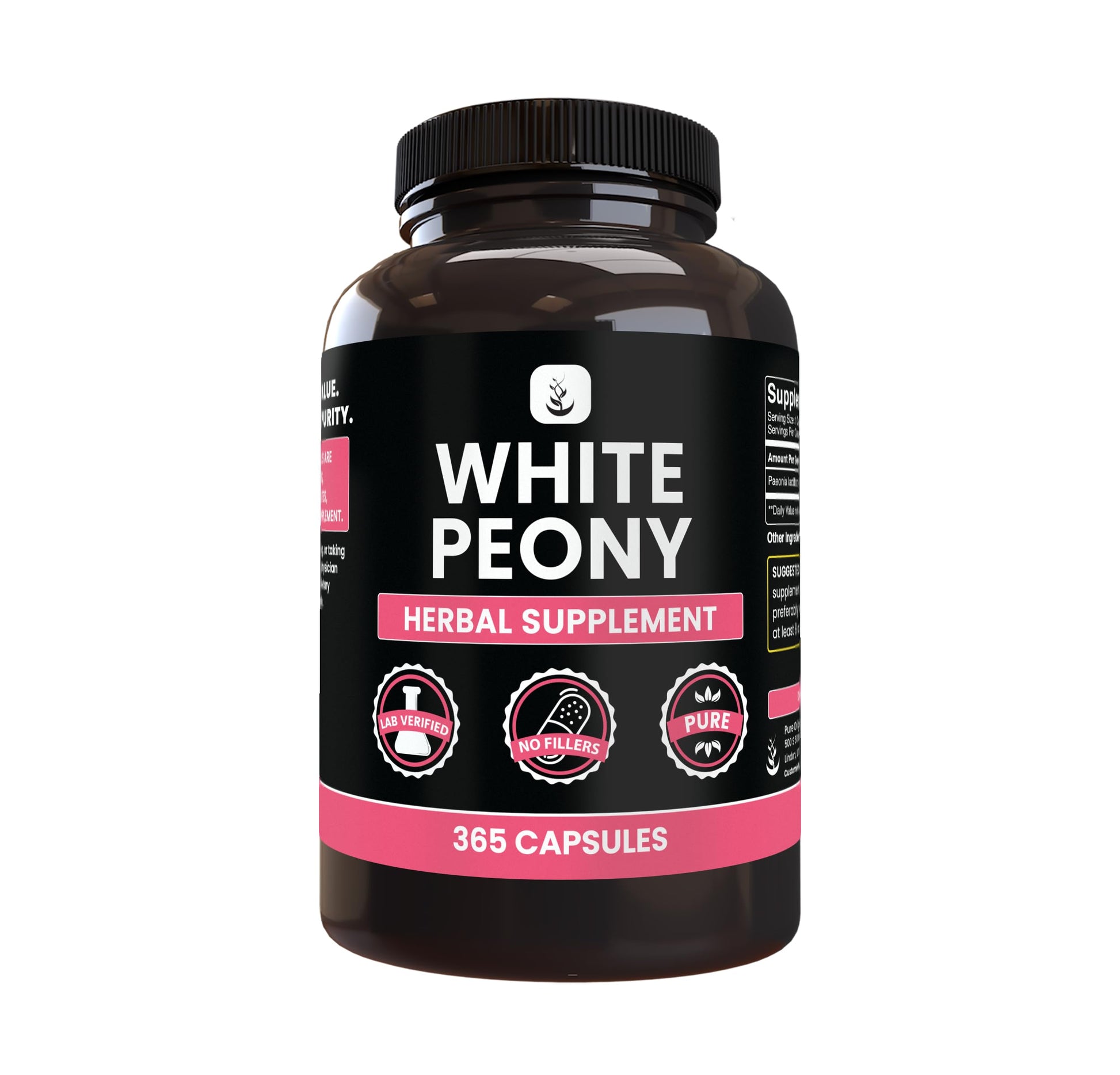 PURE ORIGINAL INGREDIENTS White Peony Capsules 365 Count