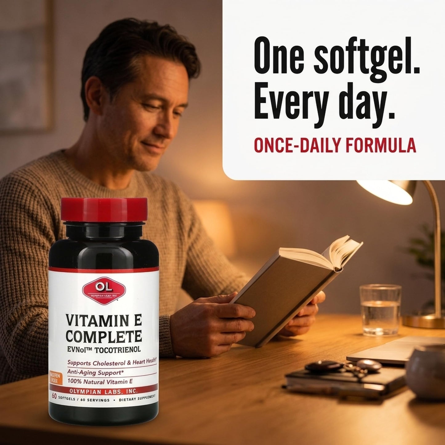 Olympian Labs Vitamin E Complete Tocomin 200IU Softgels, 60 Count