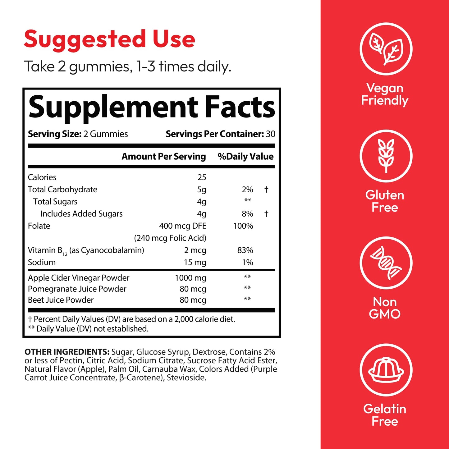 Justified Laboratories Keto Crave Keto ACV Gummies 180 Count