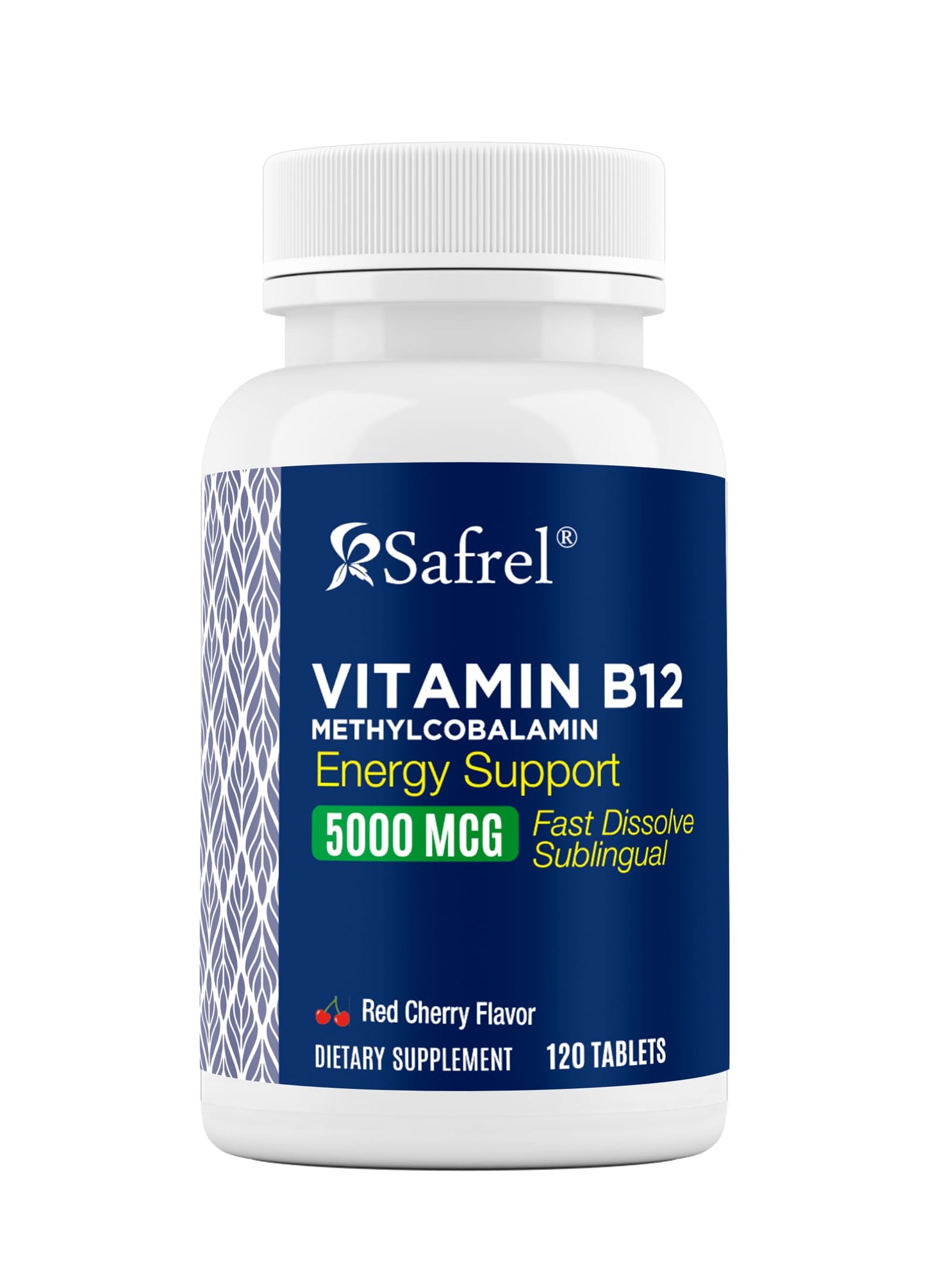 Safrel Vitamin B12 5000 mcg Tablet, 200 Count