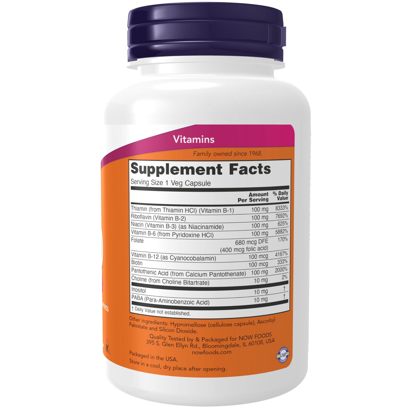NOW Foods Vitamin B-100 Capsule, 100 Count