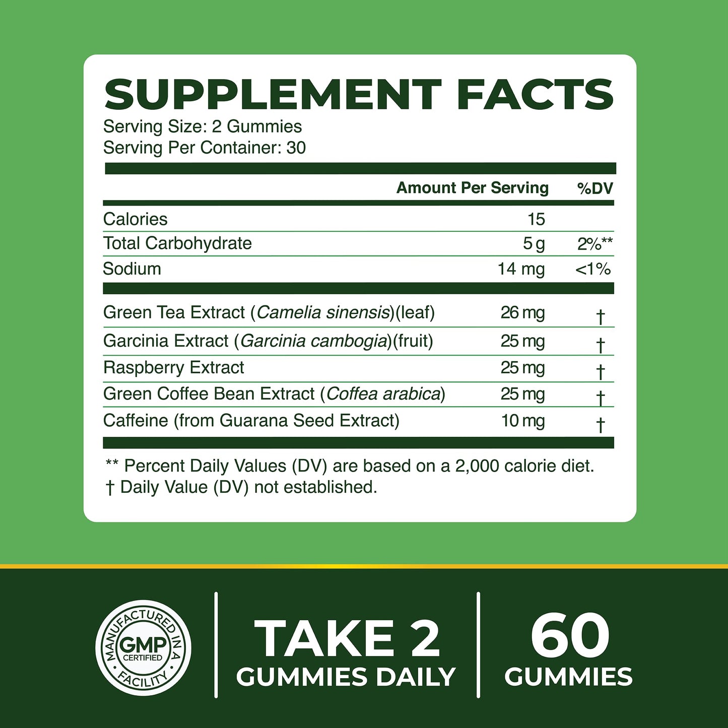 Nobi Nutrition Green Tea Fat Burner Gummies 60 Count