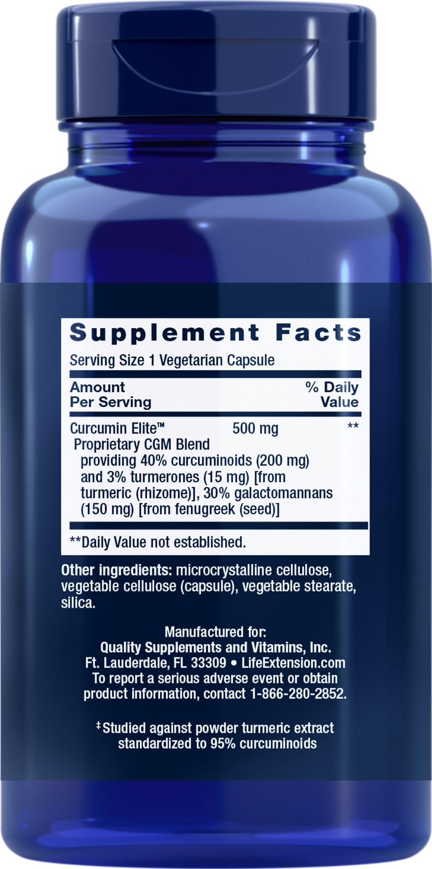 Life Extension Curcumin Elite Turmeric Extract capsules 90 Count