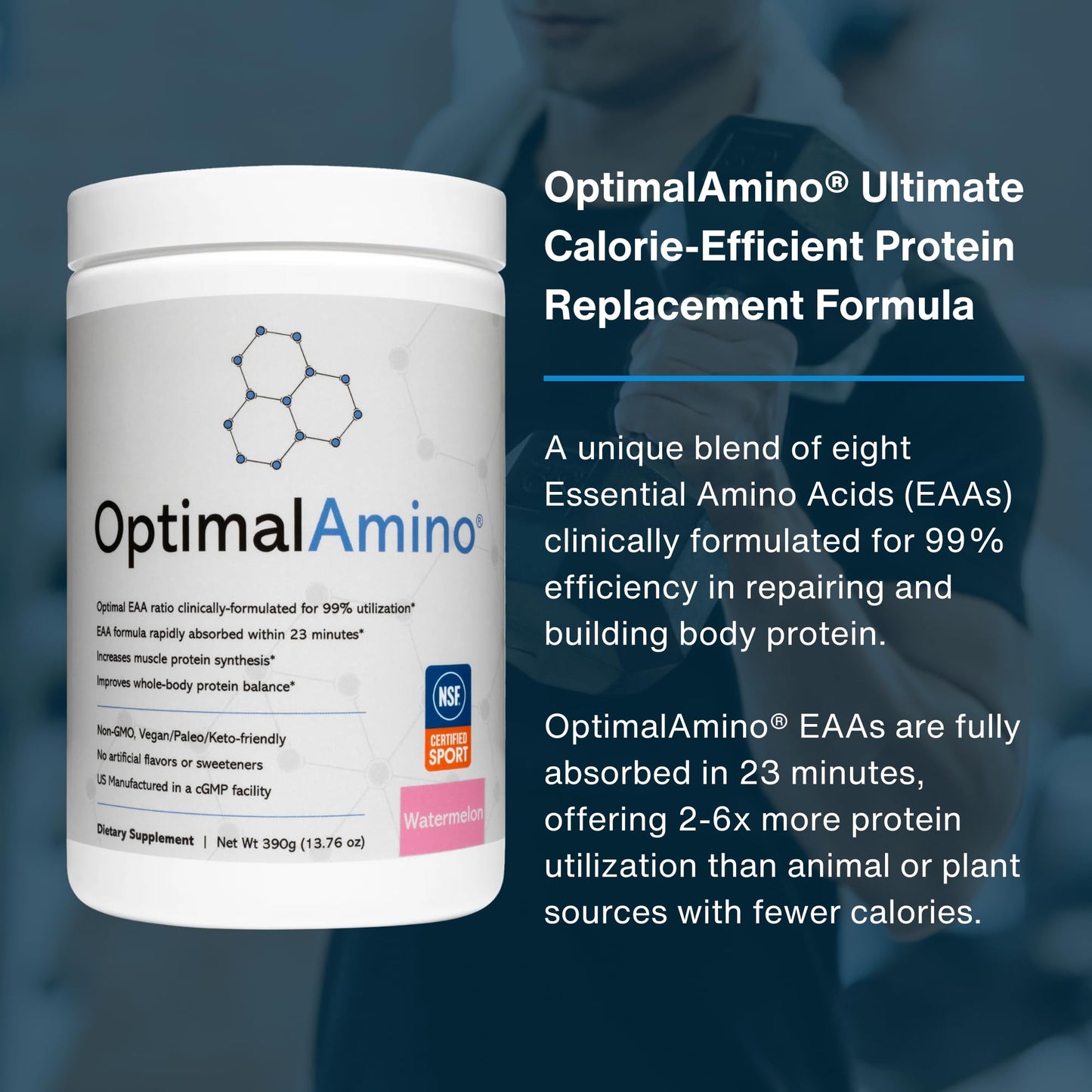 OptimalAmino Amino Acid Powder 13.76 Ounce