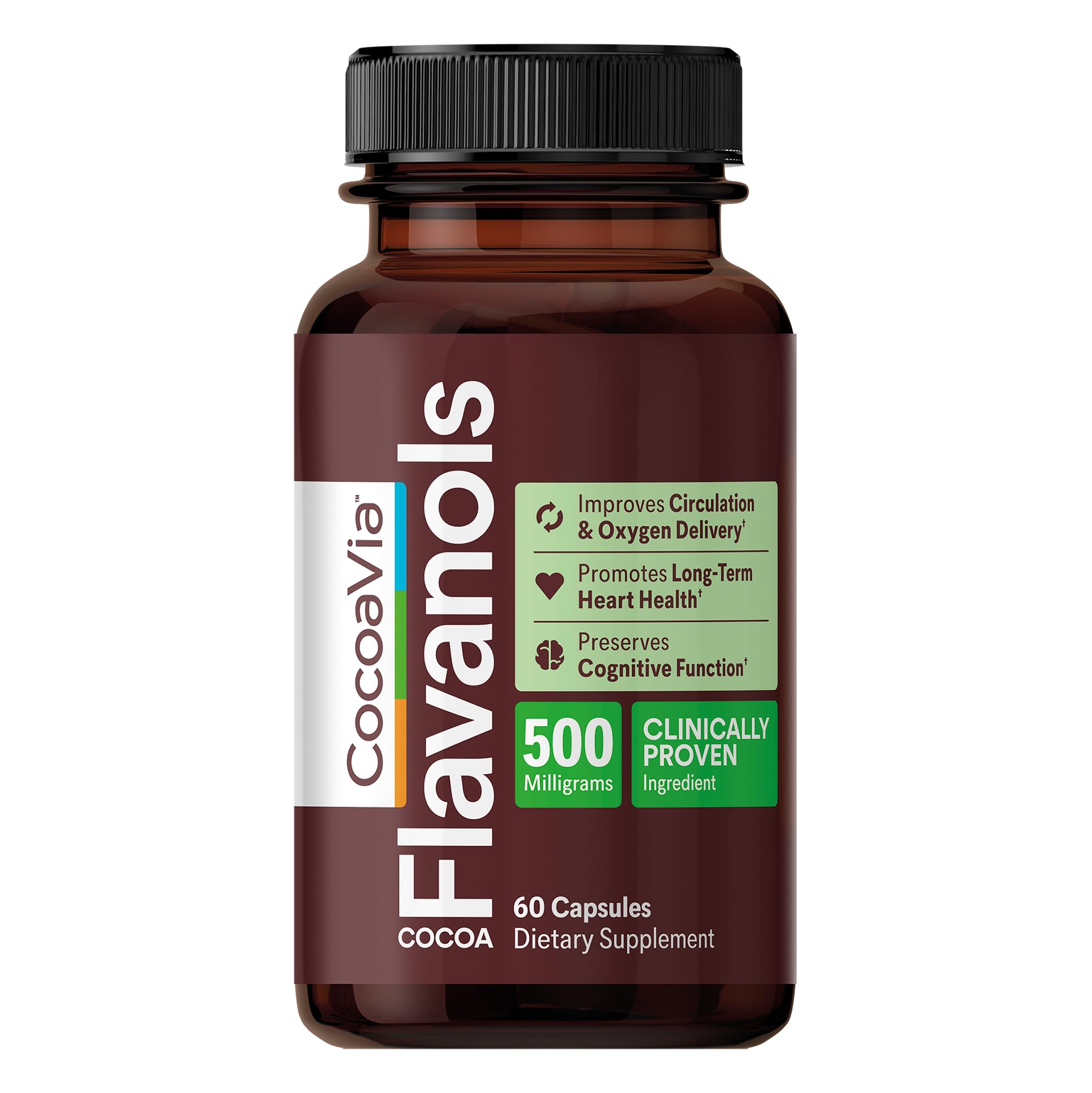 CocoaVia Heart & Brain Supplement Capsules 60 Count