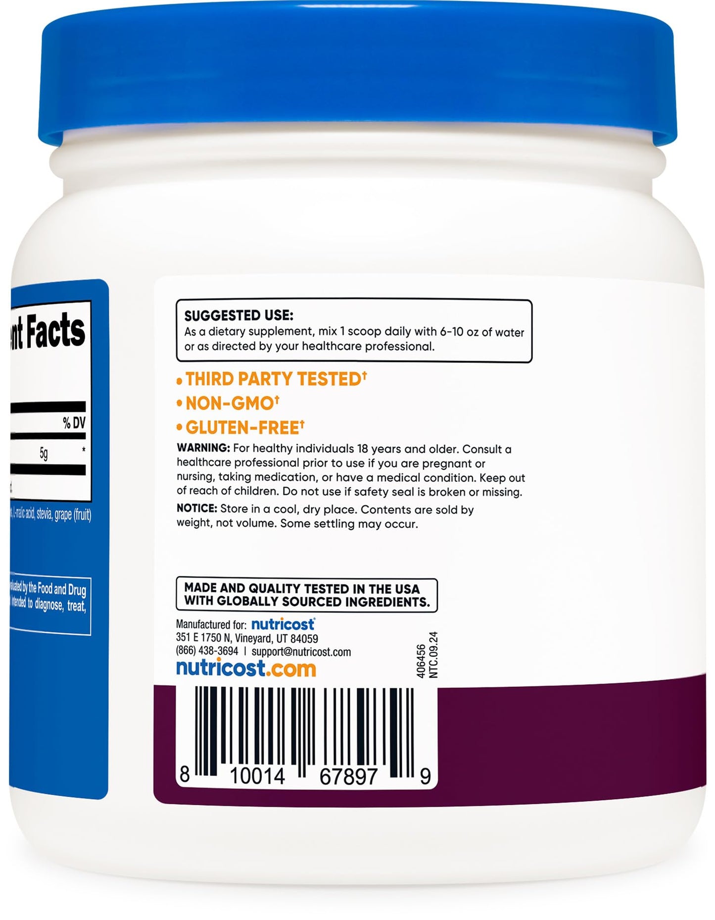 Nutricost L-Glutamine Powder 17.9
