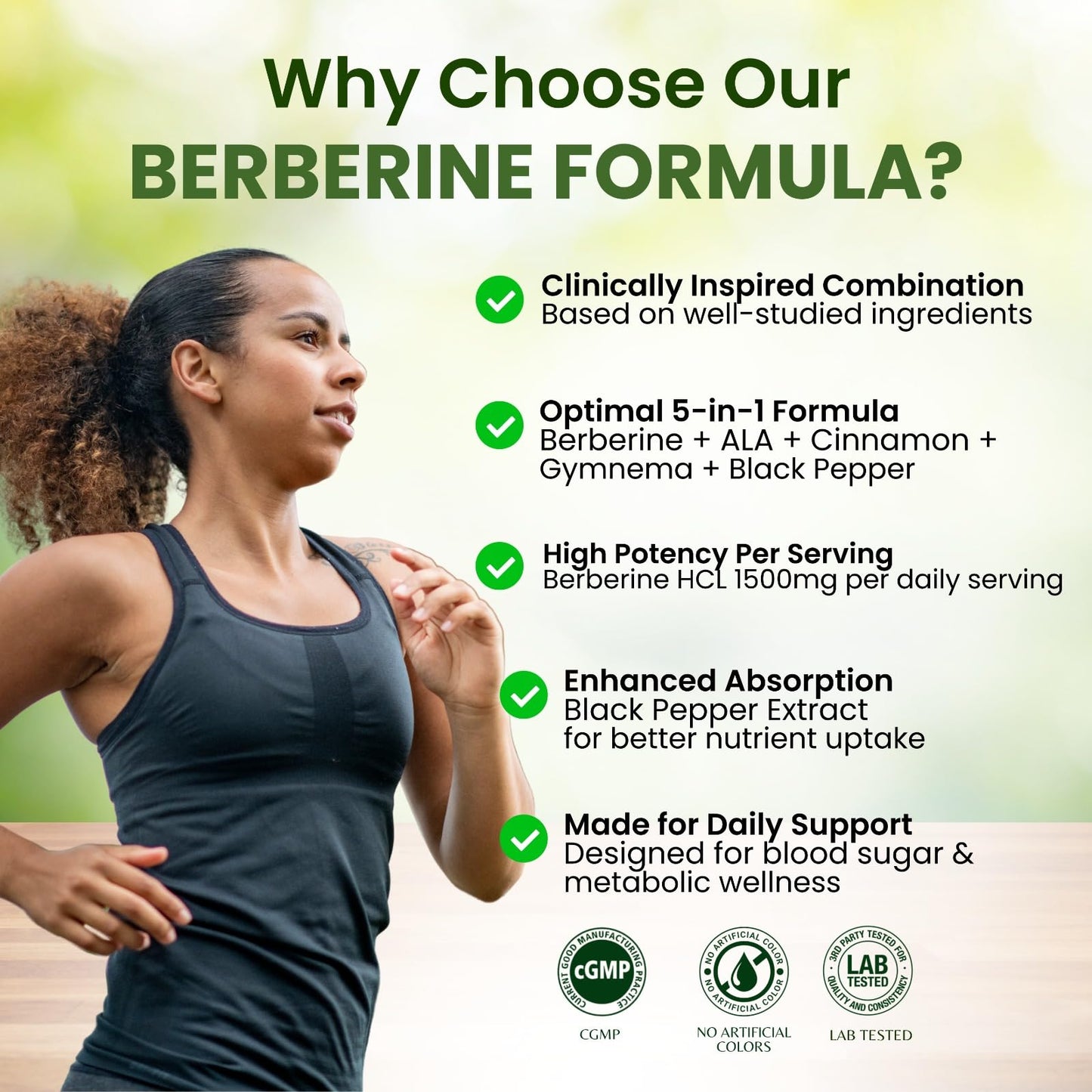 NUTRINIC WELLNESS Berberine 1500 mg – with ALA, Ceylon Cinnamon, Gymnema & Black Pepper Capsules, 90 Capsules