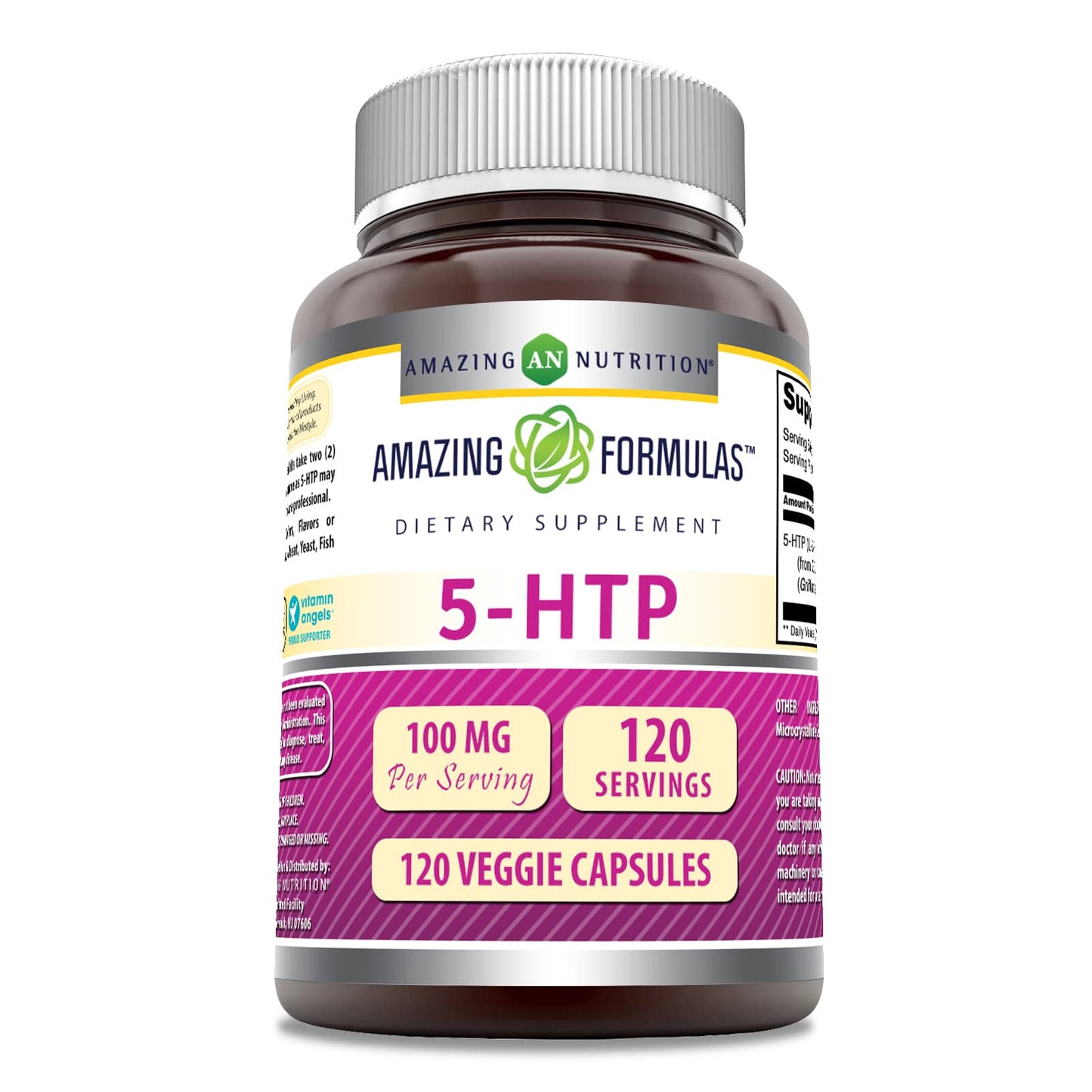 Amazing Nutrition 5-HTP (Hydroxytryptophan) Supplement Capsule, 120 Count