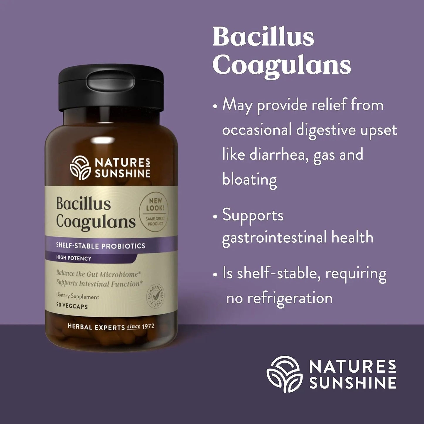 Nature's Sunshine Bacillus Coagulans NutriBiome 90 Capsules