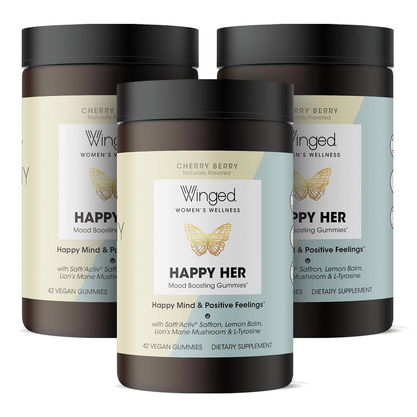 Winged Wellness Happy Her Mood Support Gummies, 126 Count