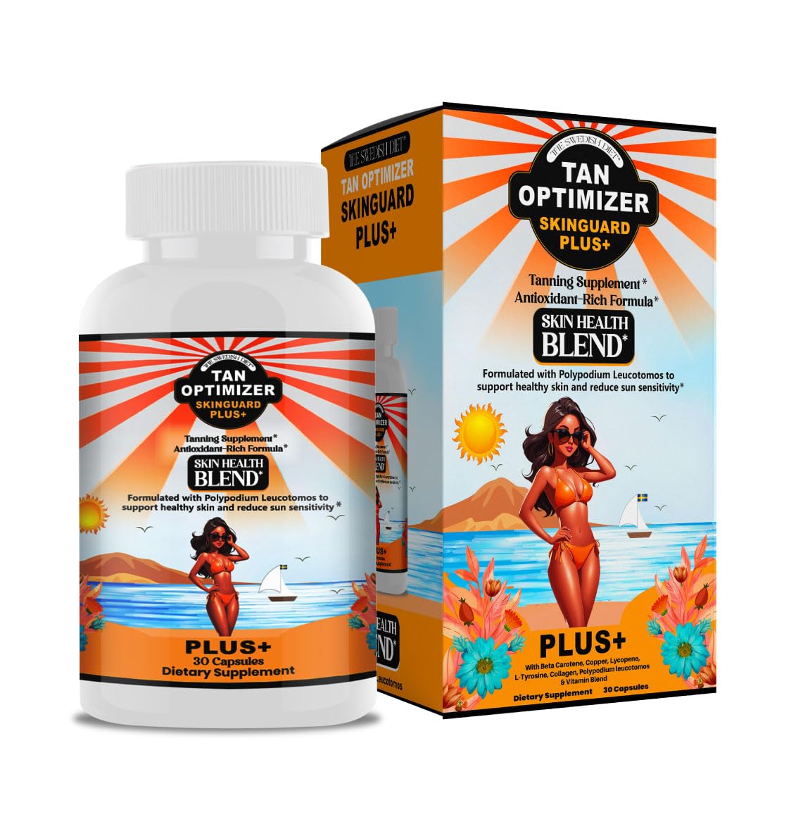 The Swedish Diet Tan Optimizer SkinGuard Plus+ 30 Capsules