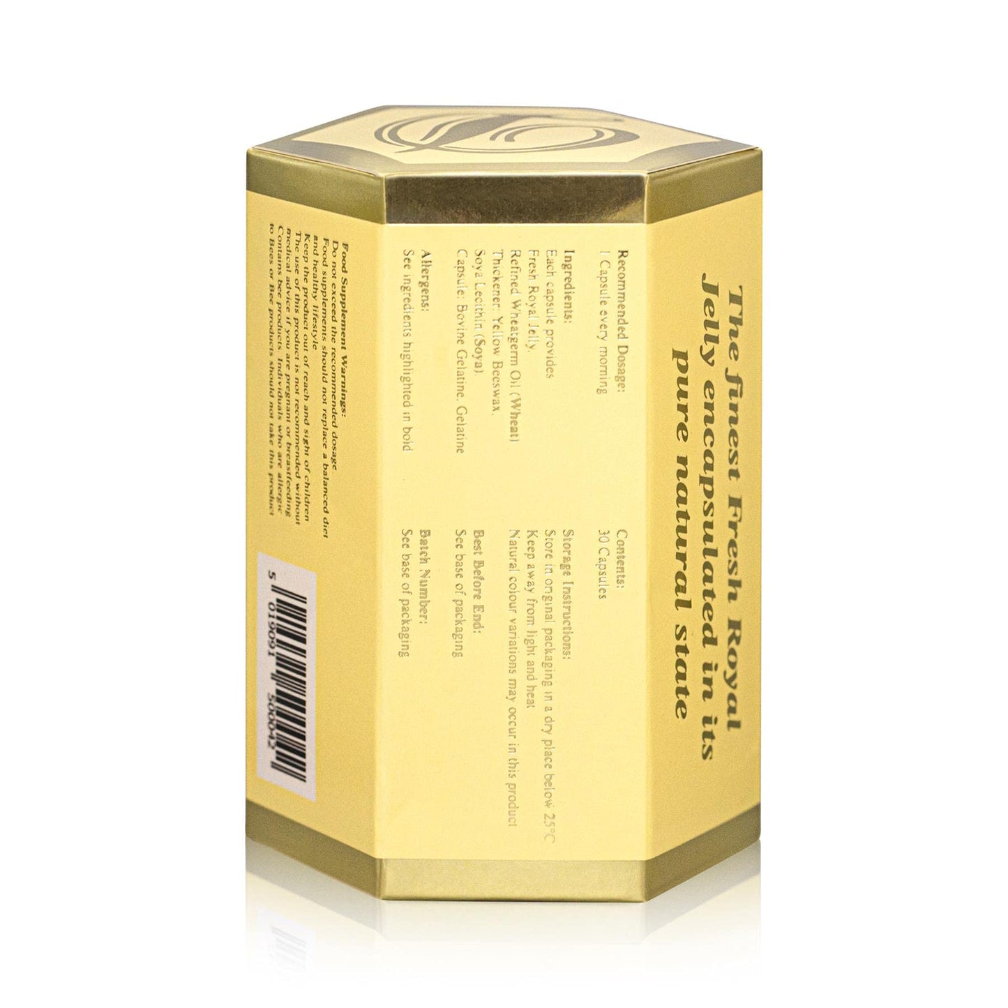 Diana Organic Fresh Royal Jelly 600 mg Capsule, 30 Count