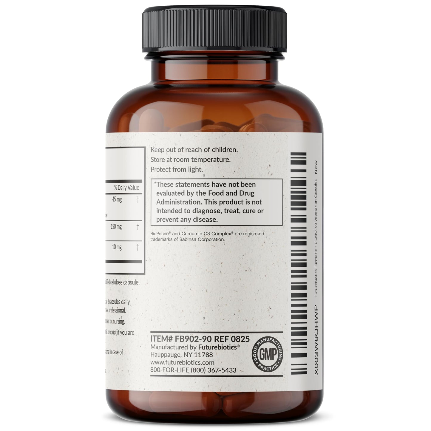 Futurebiotics Turmeric + Curcumin Capsule, 180 Count