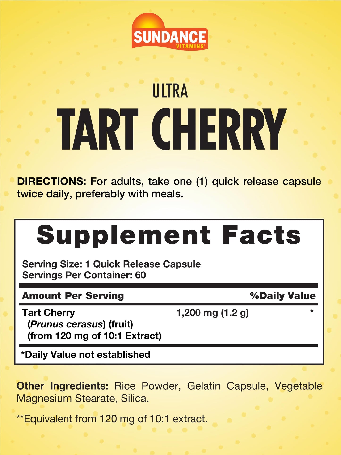 Sundance Tart Cherry 60 Capsules