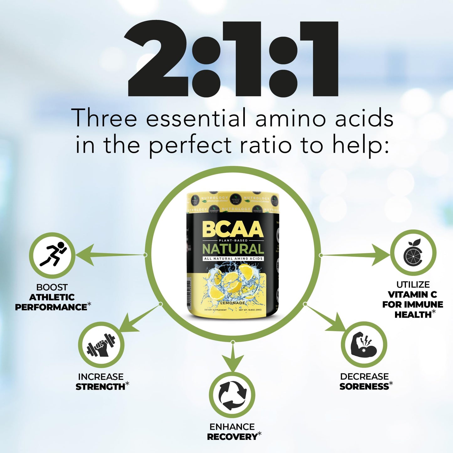 Nutrology Beet Natural O2 Pre Workout Powder (30 Servings), BCAA Natural, Plant Based BCAA Powder