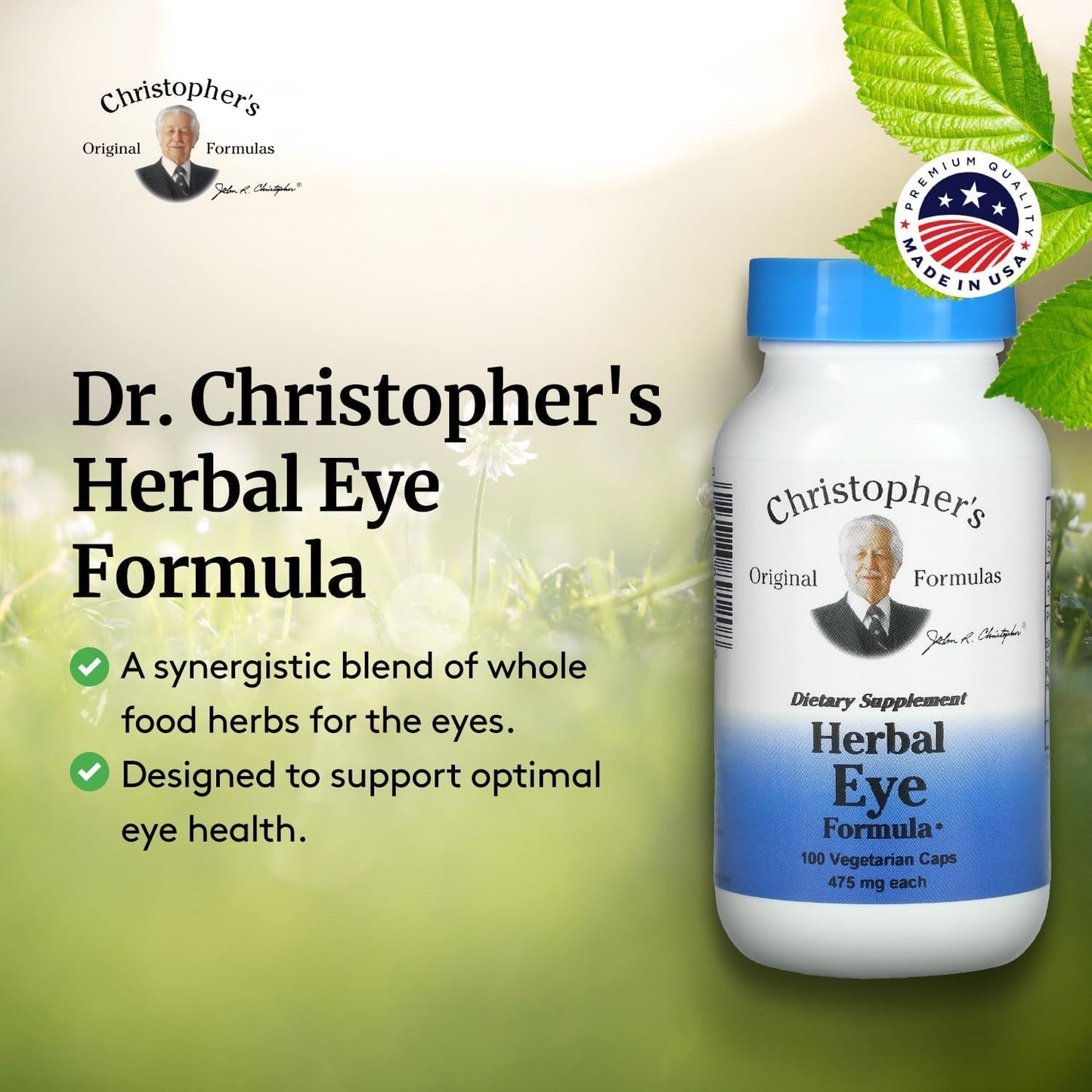 Christopher's Original Formulas Herbal Eye Formula Capsules, 100 Count